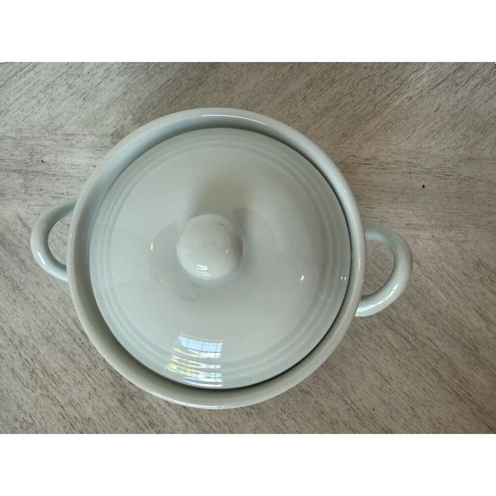Japanese Celadon Blue-Large Tureen Covered Pot‎ Vintage Signed